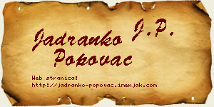 Jadranko Popovac vizit kartica